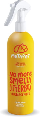 Metapet Kedi Kumu Ve Tuvaleti Koku Giderici, Parfümsüz Doğal Sprey, Kokusuz Tuvalet Için, 400ml