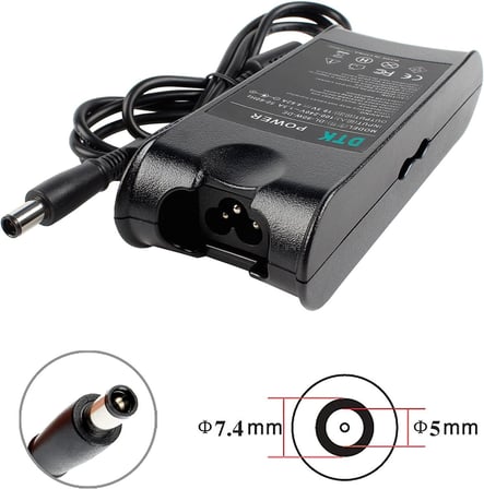 ® Şarj cihazı LA90PM111 19,5V 4,62A 90W Notebook Laptop şarj kablosu AC güç kaynağı Dell inspiron XPS fiş şarj cihazları taşınabilir bilgisayar için güç kaynağı [7,4 mm x 5,0 mm]