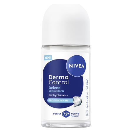 4 Adet NIVEA Kadın Roll-On Deodorant Derma Control Defend 50 Ml