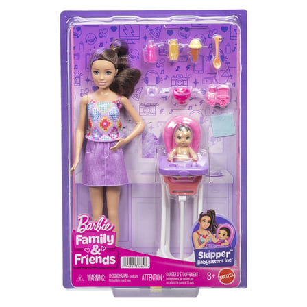 Barbie Skipper Bebek Bakıcılığı Seti - Mama Sandalyesi