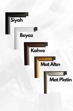 22lik Puzzle Poster Resim Çerçevesi PVCli Postersiz Resimsiz Çerçeve (Siyah, 48x68)