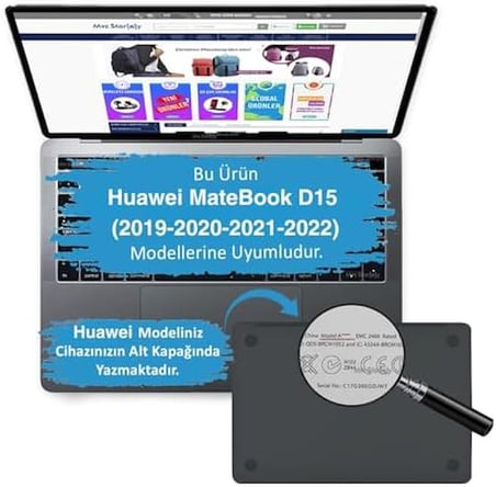 MateBook D15 Uyumlu Kristal Parlak TPU Kılıf | Mermer Desenli Lazer Baskı İnce Sert Kapak Laptop Koruyucu Açık Yeşil