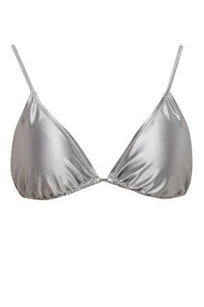 DeFacto Regular Fit Saten Üçgen Bikini Üstü-Fall in Love B6933AX24HSGR445