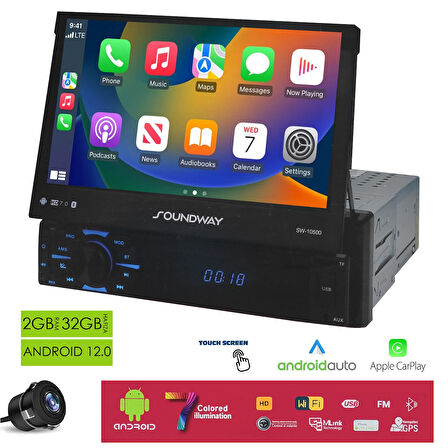SOUNDWAY SW-10500 Android İndash Teyp 7 İnç 2+32GB