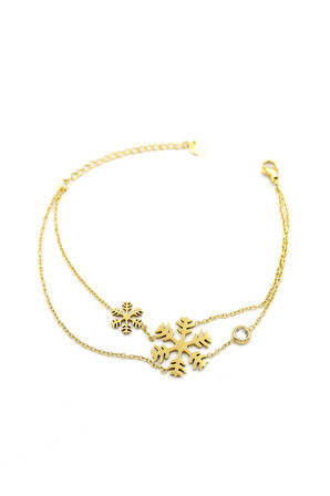 Kar Tanesi  Bileklik - Altın