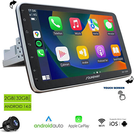 SOUNDWAY SW-12500 Tablet Multimedya Android 10 İnç Universal 2+32GB Oynar Başlık