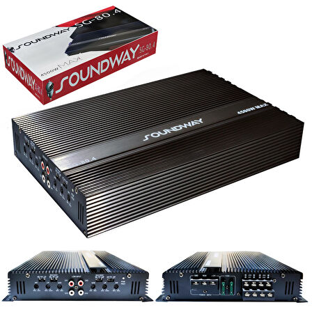 SOUNDWAY SG-80.4 Oto Anfi Stereo 4500 Watt 4 Kanal