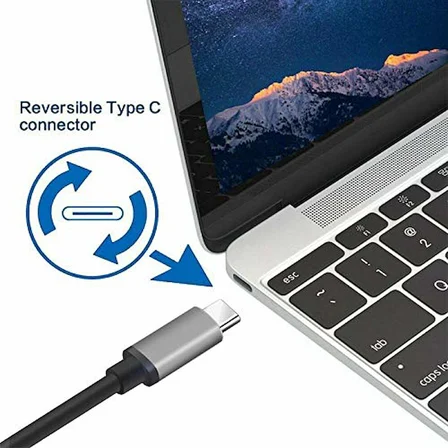 HC-01 Type-C to 4K Ultra Full HD HDMI USB-C Tak Çalıştır Görüntü Aktarım Kablosu-1.8m