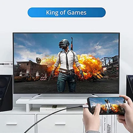 HC-01 Type-C to 4K Ultra Full HD HDMI USB-C Tak Çalıştır Görüntü Aktarım Kablosu-1.8m