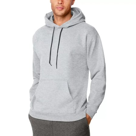 Modi Green Erkek Uzun Kol Kapşonlu Basic Sweatshirt Hoodie - Gri