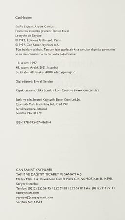 Sisifos Söyleni: 1957 Nobel Edebiyat Ödülü