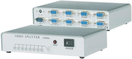 SL-2508 8 VGA 250Mhz Monitör Splitter, Siyah