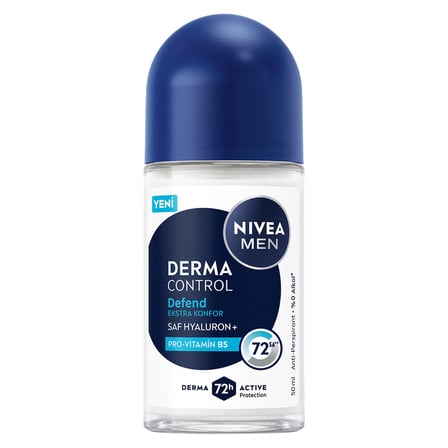 5 Adet NIVEA MEN Erkek Roll-on Deodorant Derma Control Defend Tahriş Karşıtı 50 Ml