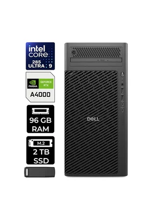 Pro Max T2 Core Ultra 9 285 RTX 4000 Ada 20GB 96GB RAM 2TB SSD FreeDOS FCT225012P327 Masaüstü İş İstasyonu + PER4 USB Bellek