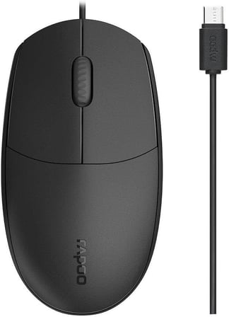 Rapoo N100C WIRED OPTICAL MOUSE BLACK