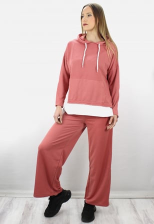 Modi Pamuklu Penye Summer Baskılı Kısa Kollu Pijama Takımı Ekose Desenli - Pembe