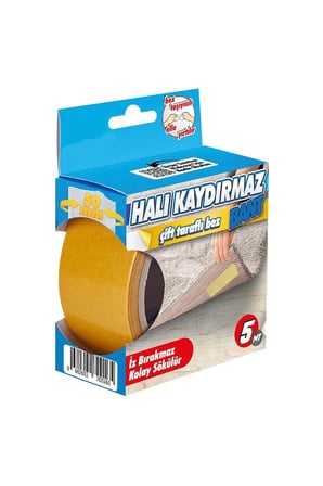 Dünya Magnet 2 Adet - Halı Kaydırmaz Bant, Halı Kilim Sabitleme Ve Yapıştırma Bandı, En: 50 Mm, Boy: 5 Metre