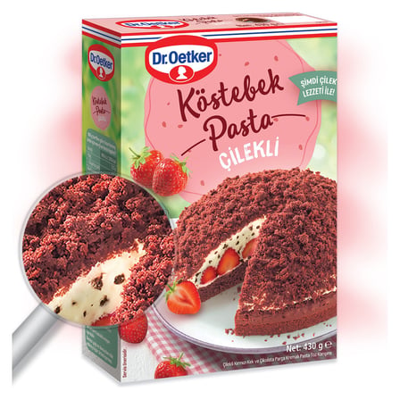 3 Adet Dr.Oetker Çilekli Köstebek Pasta 430 G