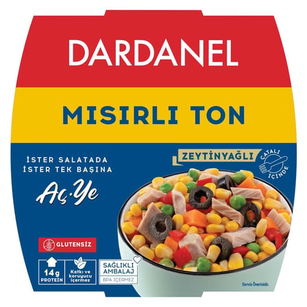 3 Adet Dardanel Mısırlı Ton Aç-Ye 160 g