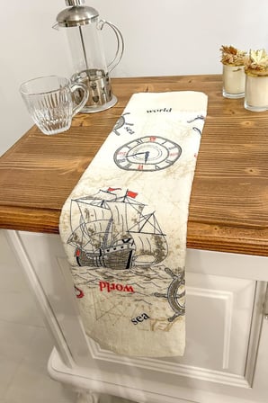 5'li Pamuklu Baskılı Havlu Seti 30x50 cm El Yüz Mutfak Havlusu Yumuşak Desenli Su Emici Set (5 li Set 6)