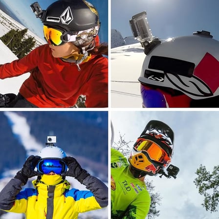 gopro için kask tutucu, 36 adet, gopro yapışkan pedler için, gopro kask tutucu için, GoPro Hero 12/11/10/9/8/7/6/5/4/3 aksiyon kameraları ile uyumlu