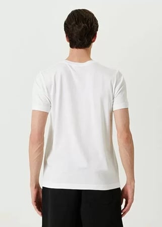 Modi Green Unisex Basic Bisiklet Yaka Regular T-Shirt - Beyaz