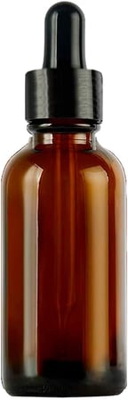 50 ml Metal Kapaklı Damlalık Dropper Şişesi Serum 50 cc Cam Şişe 6 Adet (Siyah Kapak, Amber/Kahverengi)