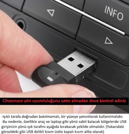 Sensörlü Renk Değiştirebilen Renkli USB Lamba USB-A Aydınlatma Dekoratif Mini LED Işık RGB