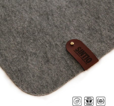 KEÇE MOUSEPAD KAYDIRMAZ TABAN İLAVELİ, Oyuncu Gamer Mouse Pad, Büyük Boy Large Ofis Tipi Mouse Ped, Fare Altlığı, Düz Masa Koruyucu Klavye Altı Mousepad (Açıkgri, 40x90)