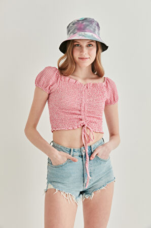 Pötikare Önden Büzmeli Mini Bluz