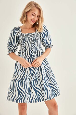 Zebra Desen Gipeli Elbise
