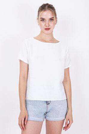 Kısa Kollu Crop Bluz