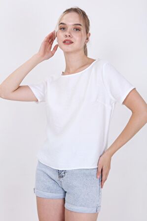 Kısa Kollu Crop Bluz