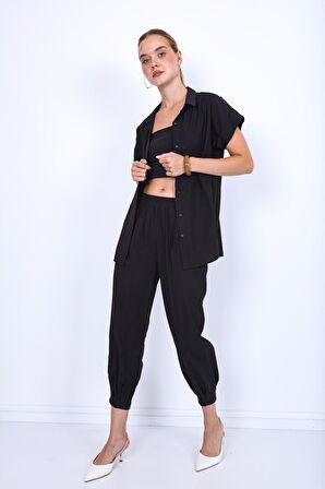 Pileli Havuç Pantolon