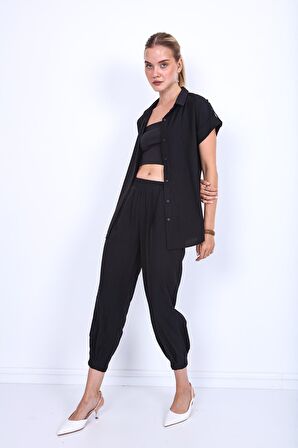 Pileli Havuç Pantolon