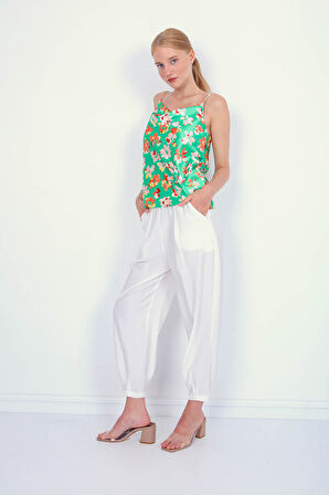 Pileli Havuç Pantolon