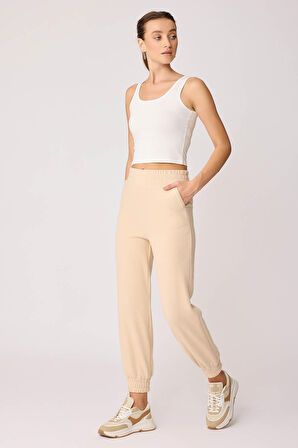 Beli Ve Paçası Lastikli Örme Pantolon