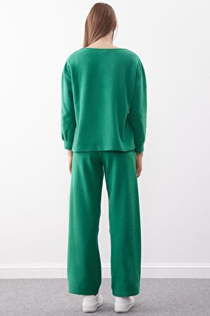Geniş Paça Örme Pantolon