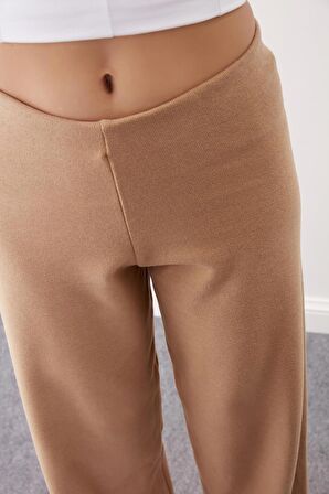 Geniş Paça Örme Pantolon