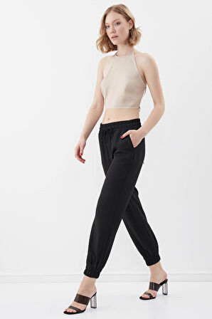 Beli Ve Paçası Lastikli Pantolon