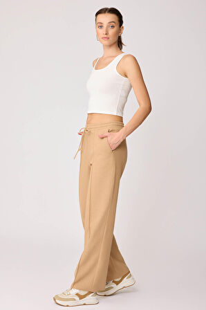 Önden Dikişli Bol Paça Eşofman Pantolon