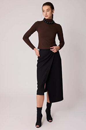 Dik Yaka Crop Bluz