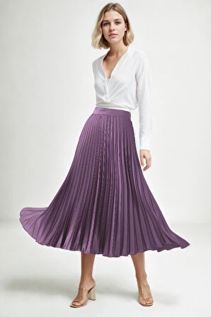 Piliseli Midi Boy Saten Etek