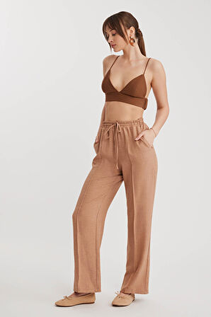 Beli Bağcıklı Lastikli Pantolon