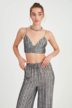 İp Askılı Çizgili Büstiyer