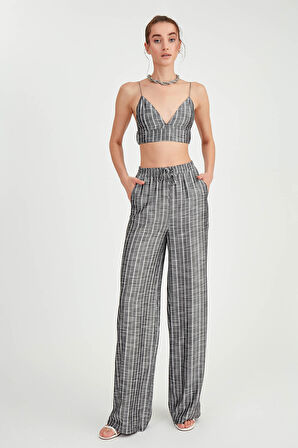 İp Askılı Çizgili Büstiyer