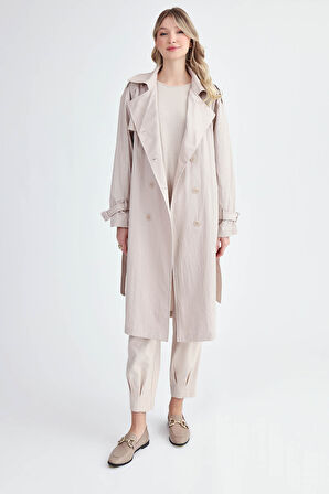 Kemerli Uzun Trençkot