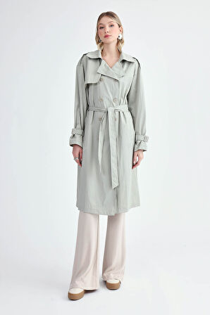 Kemerli Uzun Trençkot