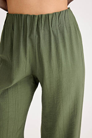 Beli Lastikli Geniş Paça Pantolon