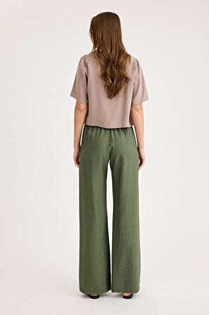 Beli Lastikli Geniş Paça Pantolon